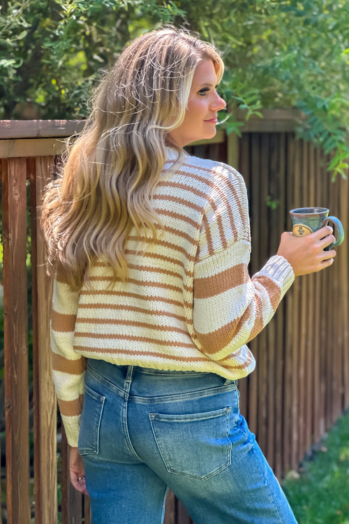 Tenile Relaxed Sweater : Cream/Carmel