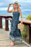 Tribal Drea Lined Sleeveless Dress : Deep Sea