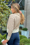 Erryn V Neck Cardigan : Taupe