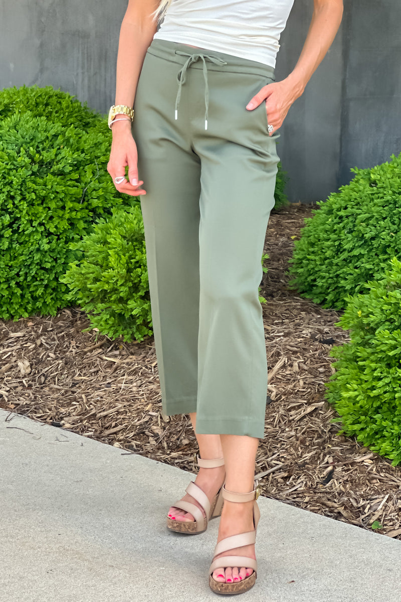 Liverpool Alicia Culotte Pants : Olive