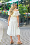 Bailee Eyelet Midi Dress : WHite