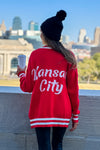 Taylor Varsity Kansas City Cardigan : Red