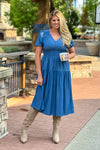 Lorrie Midi Dress : Dark Denim