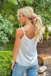 Leila Double Strap Tank Top : White