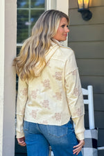 Aimee Embroidered Hoodie Jacket : Washed Almond