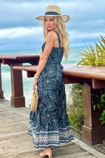 Tribal Drea Lined Sleeveless Dress : Deep Sea
