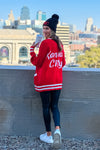 Taylor Varsity Kansas City Cardigan : Red