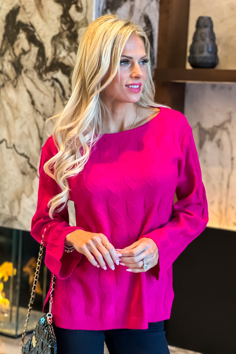 Pretty in Pink Liverpool Sweater : Hot Pink