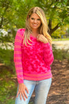 Alaina Tribal Pointelle Sweater : Pink