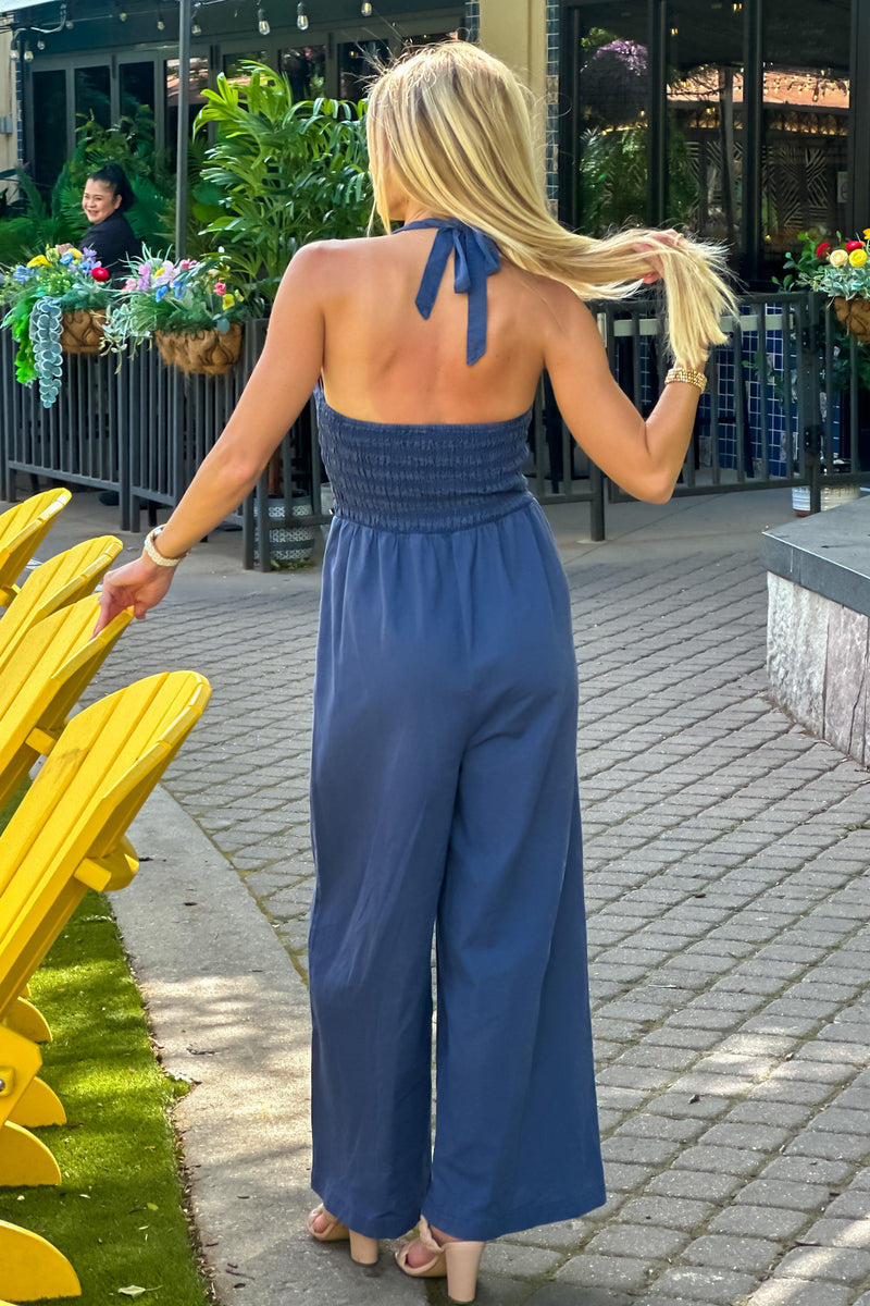 Smocked top jumpsuit online