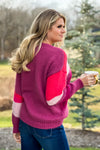 Tribal Snow Adventures Color Swirl Sweater : Plum/Pink