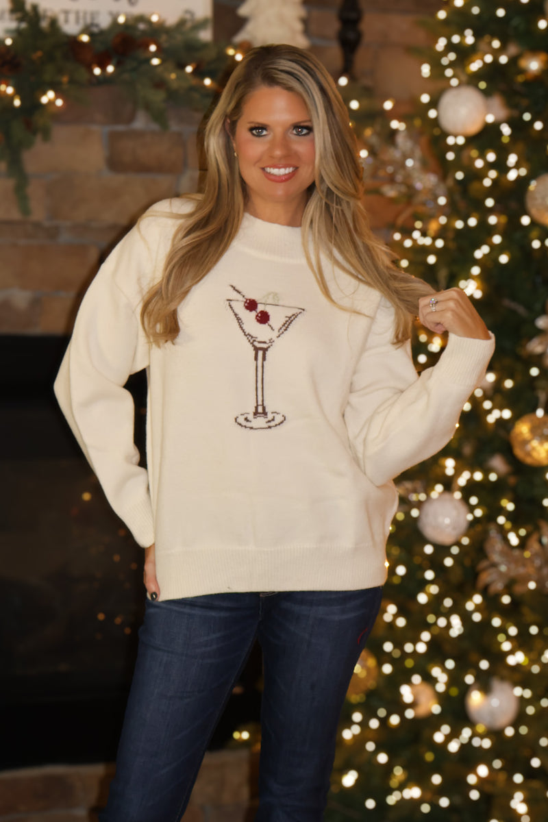 Deidra Dry Martini Sweater : Cream