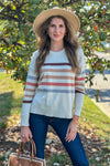 Sandie Striped Crew Neck Sweater