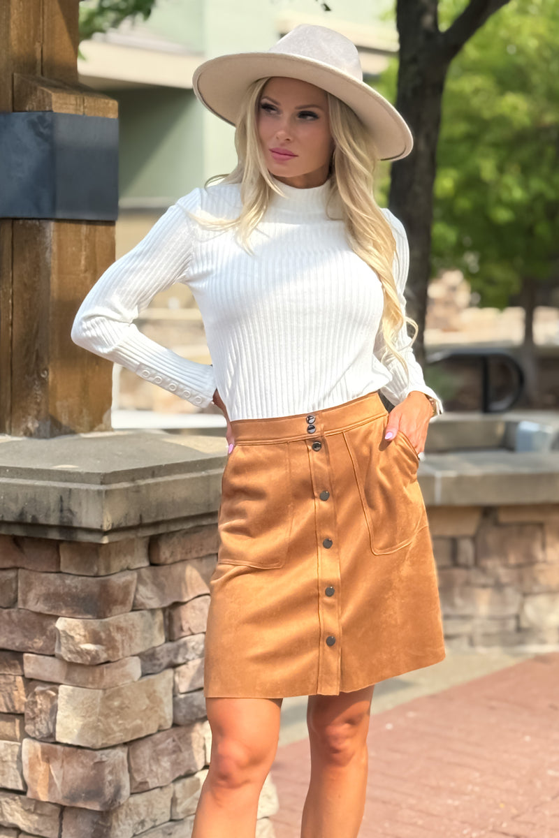 Tribal Elliot Skirt w/ Snaps : Biscotti