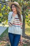 Sandie Striped Crew Neck Sweater