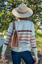 Sandie Striped Crew Neck Sweater