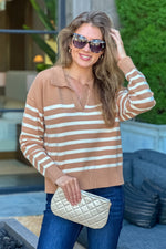 Hilde Relaxed Sweater : Tea/Cream