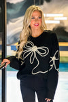 Wrap Me Up Bow Sweater : Black