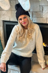 Snowy Plaza Sequin Sweater : Ivory