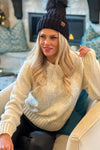 Snowy Plaza Sequin Sweater : Ivory