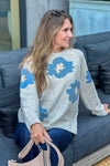 Kandice Floral Sweater : Oatmeal