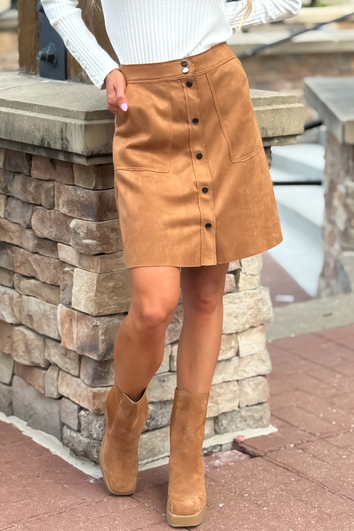 Tribal Elliot Skirt w/ Snaps : Biscotti