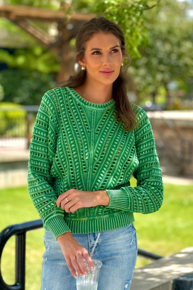 Tribal Celestine Crew Neck Sweater : FieldGreen
