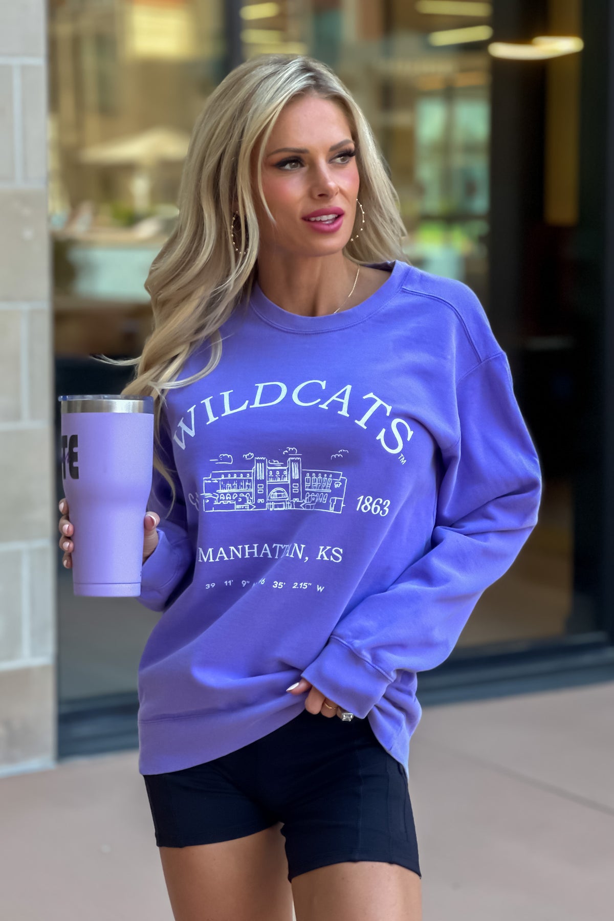 KSU Wildcats Stadium Sweatshirt : Violet
