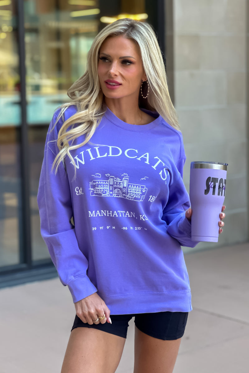 KSU Wildcats Stadium Sweatshirt : Violet
