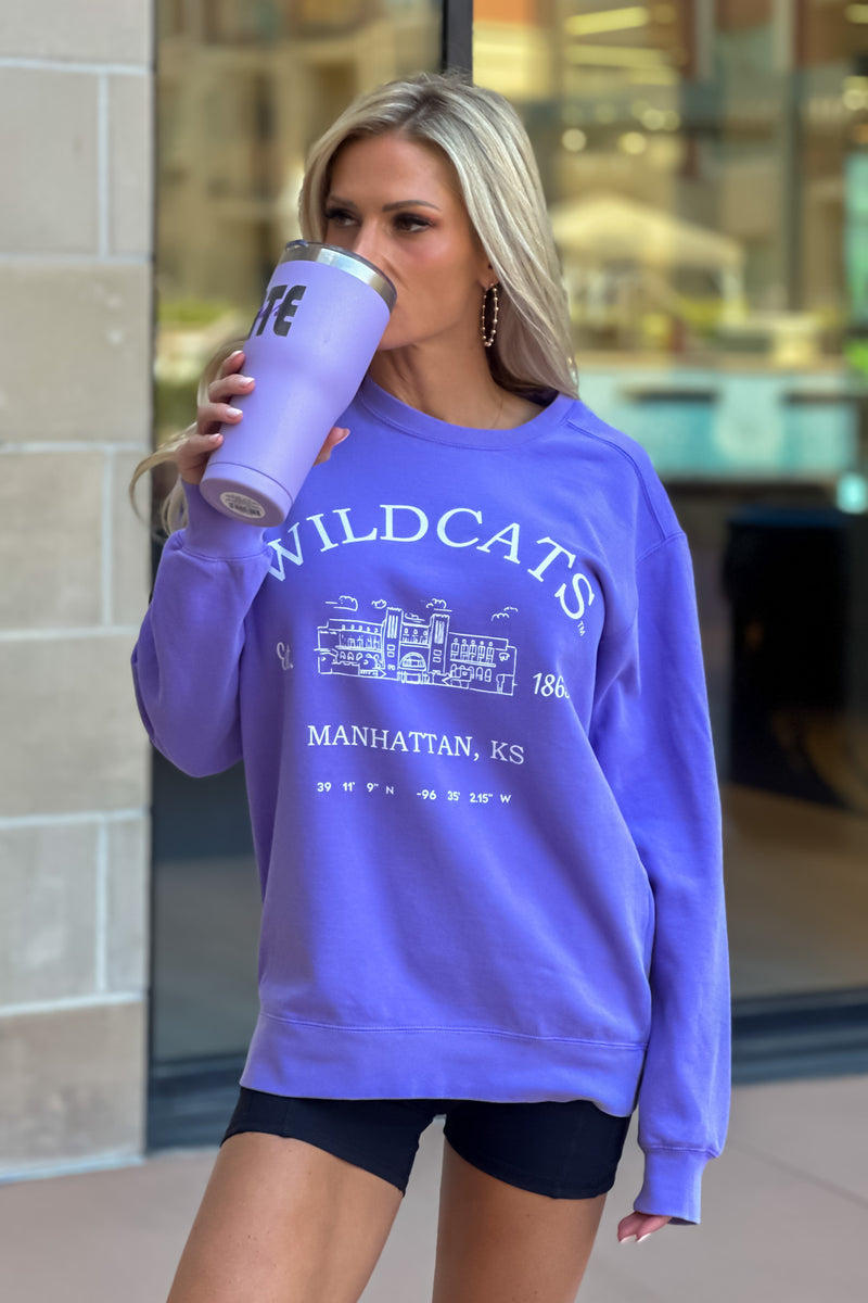 KSU Wildcats Stadium Sweatshirt : Violet