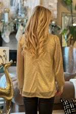 O Holy Night Shimmer Blouse : Gold