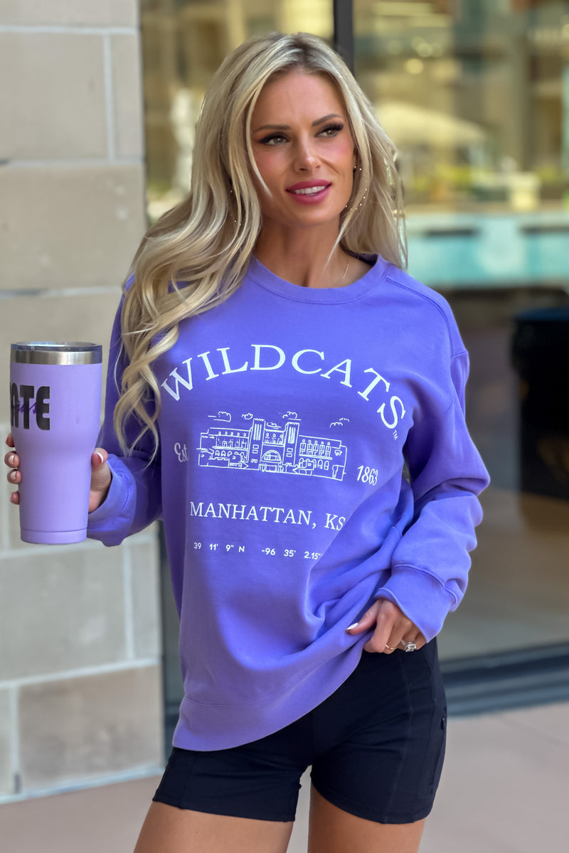 KSU Wildcats Stadium Sweatshirt : Violet