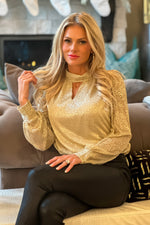 O Holy Night Shimmer Blouse : Gold