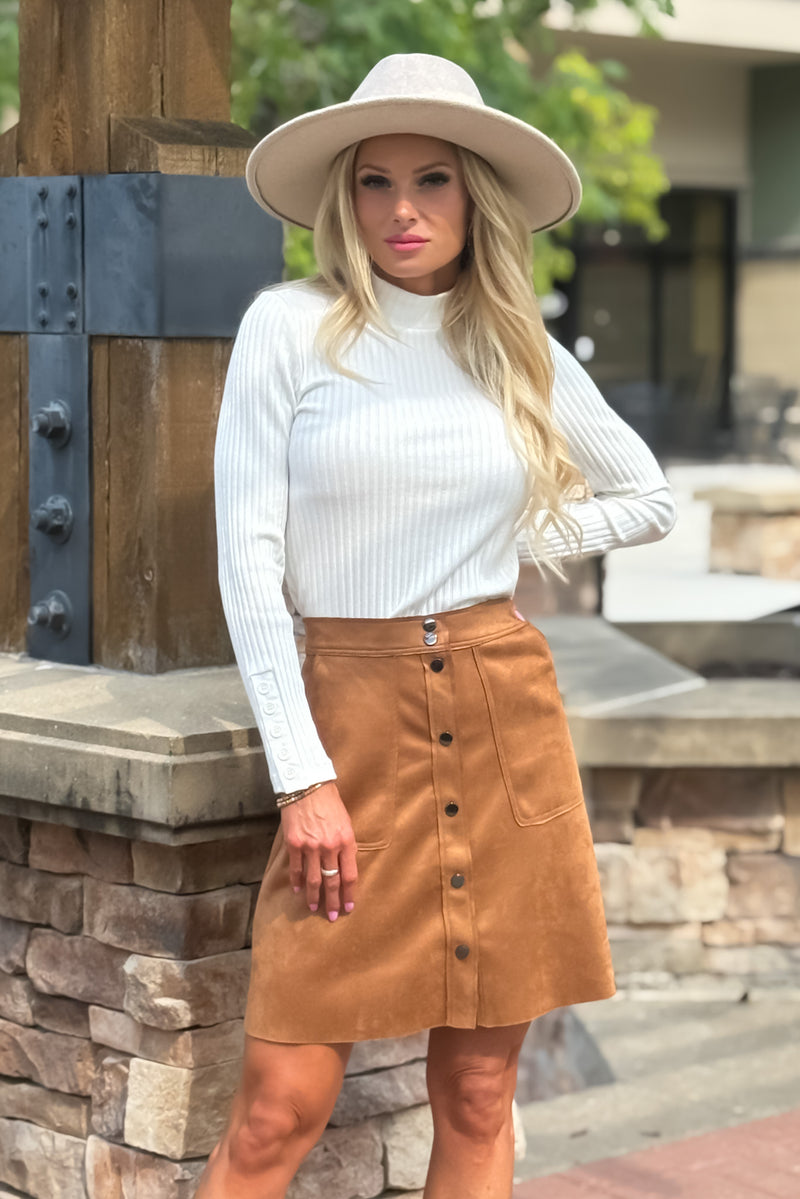Tribal Elliot Skirt w/ Snaps : Biscotti