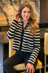 Castle Traditions Cardigan Sweater : Black/Natural