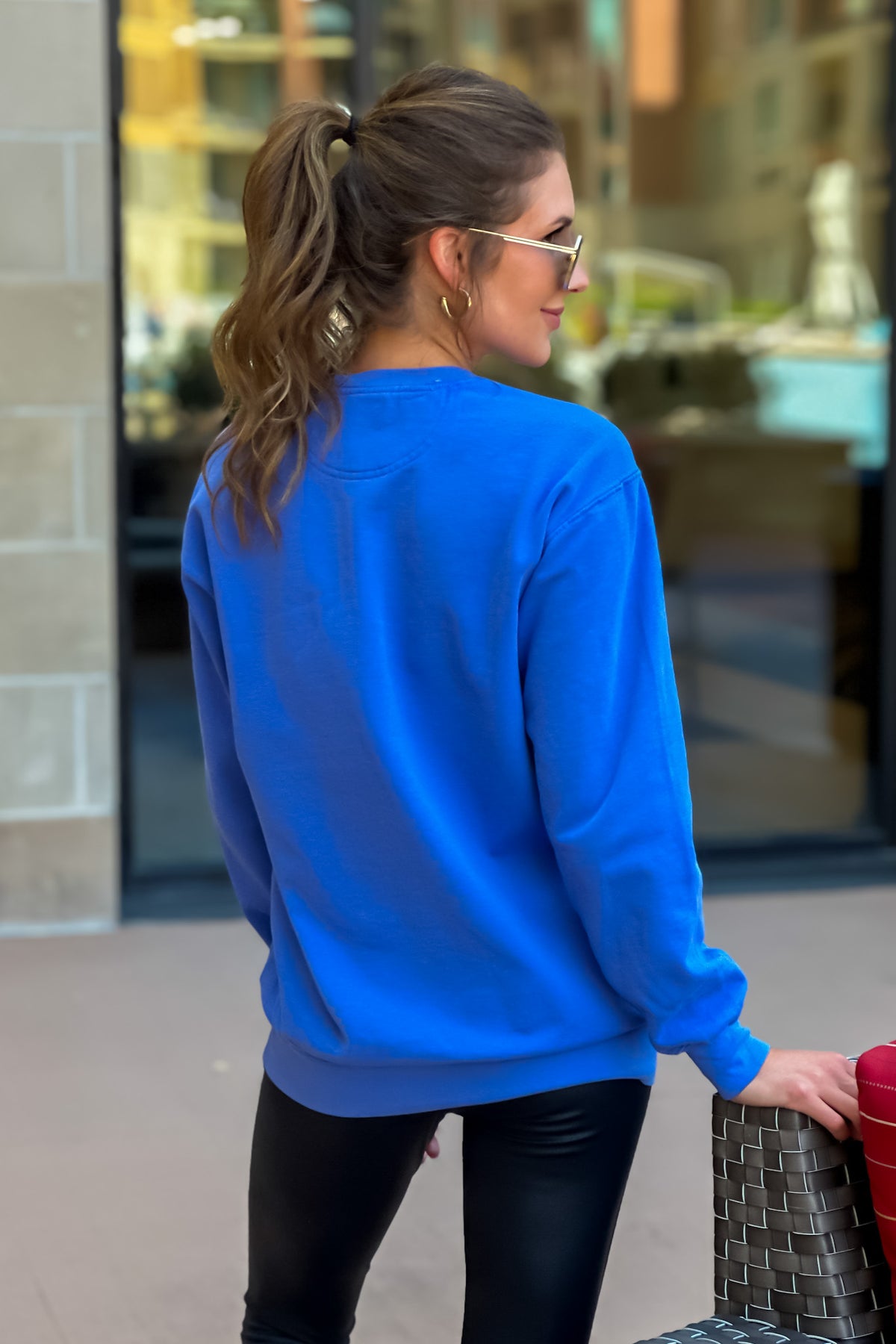 Kansas Jayhawks KU Flo Fill Sweatshirt : Blue