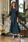 Bell of the Ball Satin Dress : Forest Green