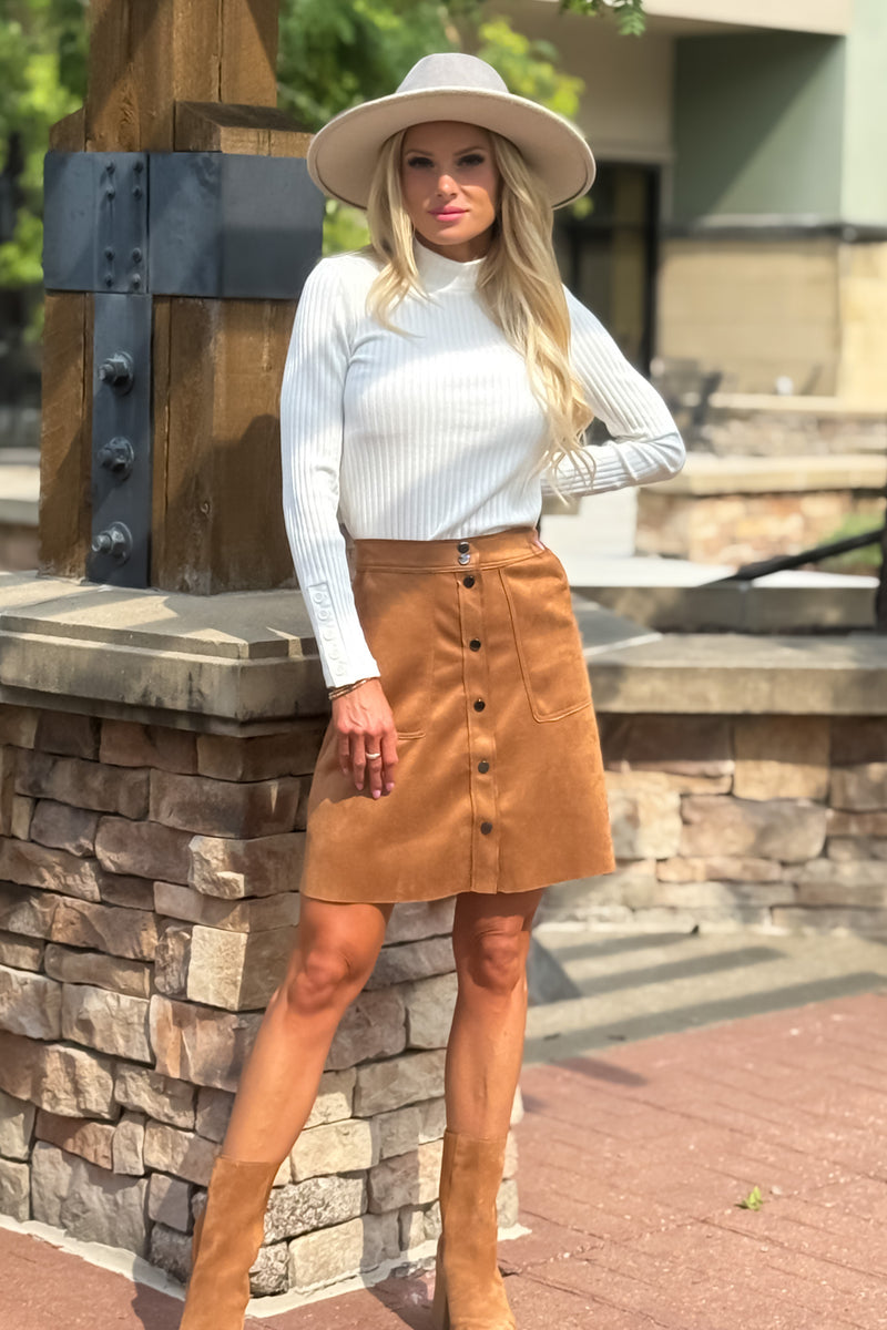 Tribal Elliot Skirt w/ Snaps : Biscotti