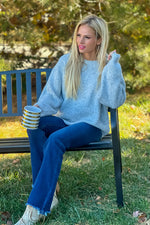 Lizza Crew Neck Sweater : Heather Grey