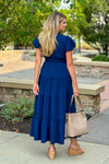 Blakely Tiered Dress : Navy