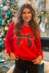 Holiday Traditions Bow Sweatshirt : Red