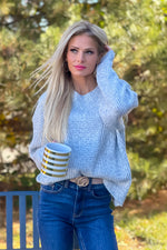 Lizza Crew Neck Sweater : Heather Grey