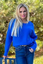 Kendi Ribbed Sweater : Blue