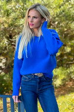 Kendi Ribbed Sweater : Blue