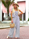 Kailin 2 Piece Striped Outfit : Ivory/ Navy