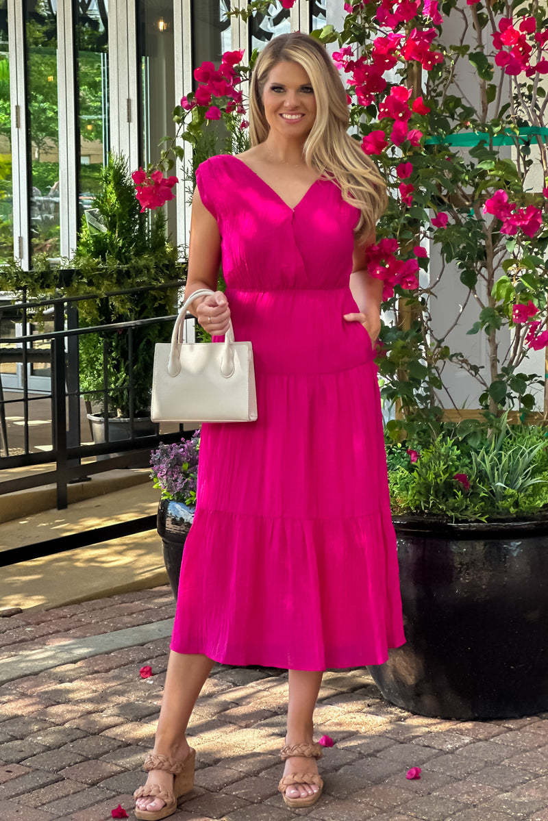 Hailee Maxi Dress : Hot Pink
