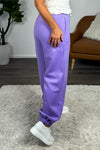 Selah Wide Leg Jogger Pants : Lavender
