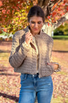 New England Quilted Puff Jacket - Taupe