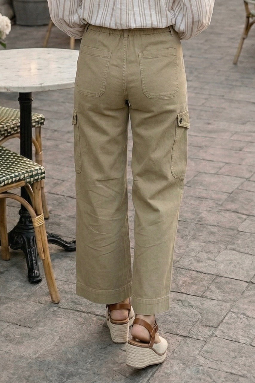 Vienne Pants With Side Pockets : Dark Tan