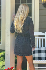 Arielle Patterned Dress : Black